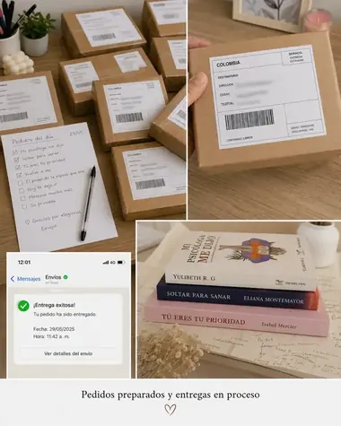 Mensaje de WhatsApp de Entregas en proceso mostrando su libro recibido